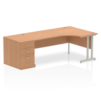 Dynamic Impulse Cantilever Right Crescent Desk Workstation