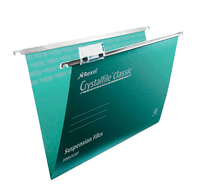 Rexel Crystalfile Classic Foolscap Suspension File 15mm Green (50)