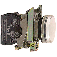 Schneider Electric XB4BVB1 indicador de luz para alarma 24 V Blanco