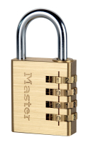 MASTER LOCK 40mm wide set-your-own combination padlock; brass finish
