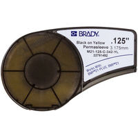 Brady M21-125-C-342-YL étiquette à imprimer Noir, Jaune Imprimante d'étiquette non-adhésive