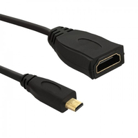Qoltec 50399 HDMI kabel 0,2 m HDMI Type A (Standaard) HDMI Type D (Micro) Zwart