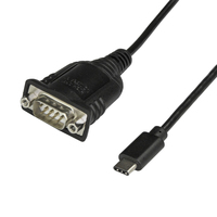 StarTech.com USB-C zu seriellem Adapterkabel 40 cm - USB-Konverterkabel Typ C auf RS232 (DB9) - serielles USB-C-Kabel für SPS, Scanner, Drucker - St/St - Windows / Mac / Linux