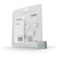 Lindy 40461 poortblokker USB Type-A Groen Acrylonitrielbutadieenstyreen (ABS) 10 stuk(s)