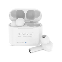 Savio TWS-07 PRO écouteur/casque Écouteurs Sans fil Ecouteurs Musique Bluetooth Blanc