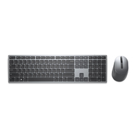 DELL KM7321W Tastatur Maus enthalten RF Wireless + Bluetooth QWERTY Spanisch Grau, Titan