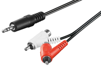 Goobay 50213 Audio-Kabel 1,5 m 3.5mm 2 x RCA Schwarz, Rot, Weiß