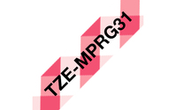 Brother TZE-MPRG31 labelprinter-tape Zwart op rood