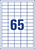 Avery 3666-10 öntapadós címke Téglalap alakú Tartós Fehér 650 db