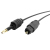 StarTech.com 6 ft Thin Toslink to Miniplug Digital Audio Cable audio kabel 1,83 m Zwart