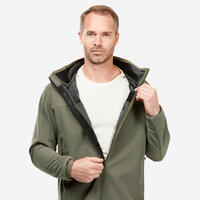 Men’s Windproof Softshell Trekking Jacket MT100 - Khaki - L