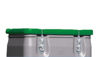 Mobil-Box 170 l grau mit Deckel grün - mit Gefahrgut-Zulassung