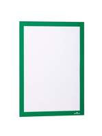 Durable DURAFRAME Self Adhesive Magnetic Signage Frame | 2 Pack | A4 Green