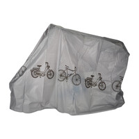Relaxdays Fahrradgarage aus Polyethylen, reißfeste Schutzhülle, Sonnenschutz, robuste Abdeckung 200 x 115 cm, in Grau