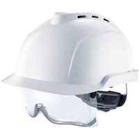 MSA Schutzhelm V-Gard 930 Fas-Trac mit Integr. Brille, orange, belüftet, ABS-Schale, 6-Punkt
