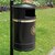 Nickleby Post Mountable Litter Bin - 40 Litre - Beige - Post Fixing