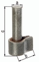 GAH 411008 Kloben zum Anschweißen 13x24mm Stahl roh