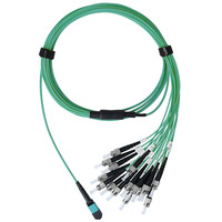 BlueOptics LWL MPO/8xST Duplex Breakout Kabel OM3 15 Meter