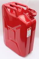 Benzinkanister, 20 Liter, Stahlblech, rot