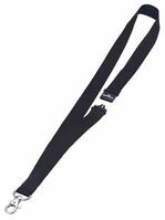 Durable Textile Lanyard with Safety Release for Name Badges 440mm Black (Pack 10) 8137/01