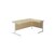 Jemini Right Hand Radial Desk 1800x1200mm Maple/White KF802185