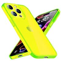 NALIA Chiaro Cover Neon compatibile con iPhone 14 Pro Max Custodia, Trasparente Colorato Silicone Copertura Traslucido Case Resistente, Protettiva Antiurto Sottile Bumper Morbid...