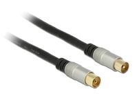 Antennenkabel, IEC-Stecker an IEC-Buchse RG-6/U, Vierfachschirmung, Premium, schwarz, 2m, Delock® [8
