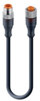 Sensor-Aktor Kabel, M12-Kabelstecker, gerade auf M12-Kabeldose, gerade, 4-polig,