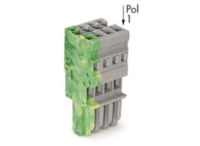 1-Leiter-Federleiste, 4-polig, RM 5 mm, 0,08-4,0 mm², AWG 28-12, gerade, 32 A, 5