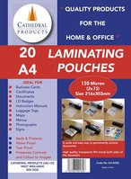 ValueX Laminating Pouch A4 2x75 Micron Gloss (Pack 20)