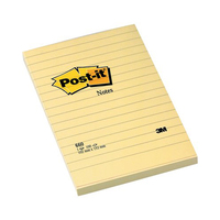 Post-it Notes Large 660 3M - 102x152 mm - 70208 (Giallo Canary a Righe Conf. 6)