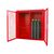 Gas cylinder container with divider, fire resistant