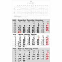 3-Monatskalender 30x52cm Kalendarium 2024