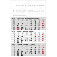 3-Monatskalender 30x52cm Kalendarium 2024