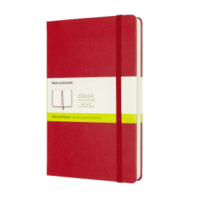 Notizbuch Large A5 blanko 200 Blatt Hardcover scharlachrot