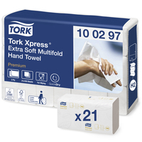 Tork Xpress® extra weiche Multifold Handtücher 100297 weiß/2-lagig/21x100 Tücher