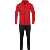 Trainingsanzug Challenge mit Kapuze, rot/schwarz, 34