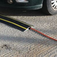 Temporary speed ramp and heavy duty cable protector - Rectangular channel