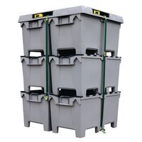 6 x 190L Half pallet container & Pallet lid