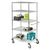 Adjustable chrome wire shelf trolleys, 5 shelves - shelf L x W x 1219 x 610mm