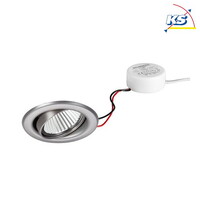 LED Einbau-Downlight-Set BB09 mit rund-Konverter, IP20, V4A, 230V, 6W 3000K 640lm 38°, dimmbar, Edelstahl