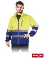 BLUZA OCHRONNA Z POLARU POLSTRIP_YN3XL ŻÓŁTO-NIEBIESKI