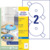 CD-Etiketten SuperSize, A4, Ø 117 mm, 25 Bogen/50 Etiketten, weiß