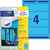 Ordner-Etiketten, A4 mit ultragrip, 61 x 192 mm, 20 Bogen/80 Etiketten, blau