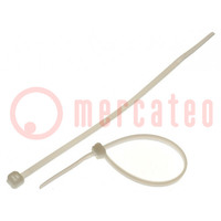 Cable tie; L: 142mm; W: 3.2mm; polyamide; 176.5N; natural; Ømax: 35mm