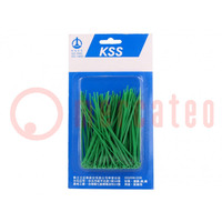 Cable tie; L: 100mm; W: 2.5mm; polyamide; 78.5N; green; 100pcs.