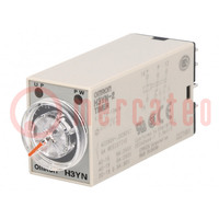 Timer; 0,1s÷10min; DPDT; 250VAC/5A; 12VDC; socket; -10÷50°C; PIN: 8