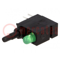 Switch: push-button; Pos: 2; SPDT; 0.5A/60VAC; 0.5A/60VDC; ON-(ON)