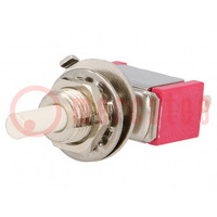 Commutateur: bouton-poussoir; Pos: 2; SPDT; 1A/125VAC; 1A/28VDC