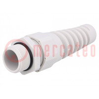 Cable gland; with strain relief; M25; 1.5; IP68; polyamide; grey
